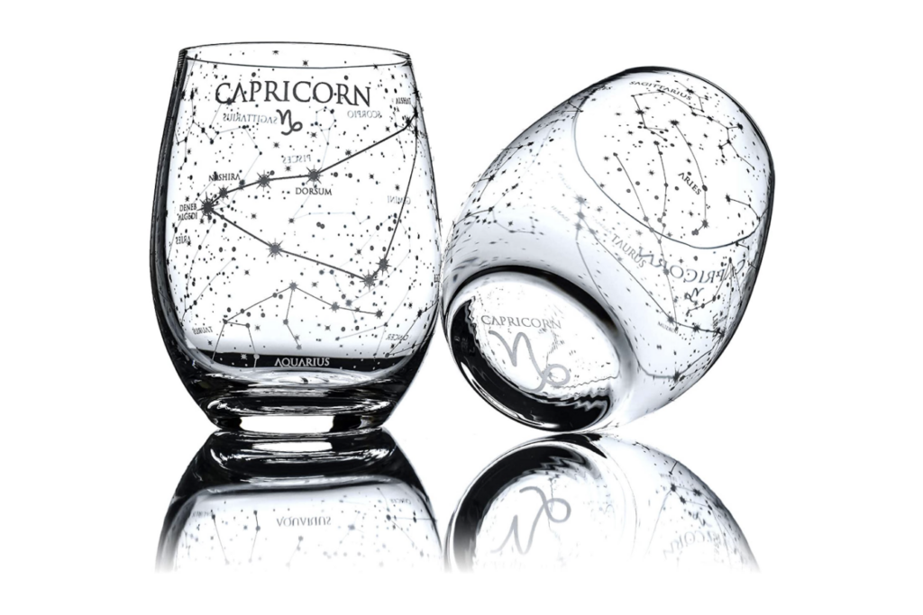 Capricorn wine glasses